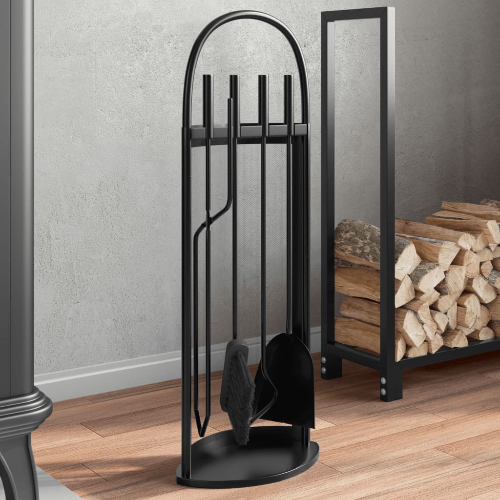 vidaXL Kit d'ustensiles de cheminée 5 pcs 23 x 15 x 66 cm Acier