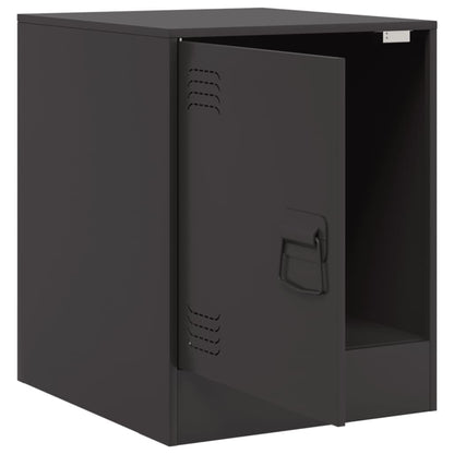 vidaXL Nachttische 2 Stk. Schwarz 34,5x39x44 cm Stahl