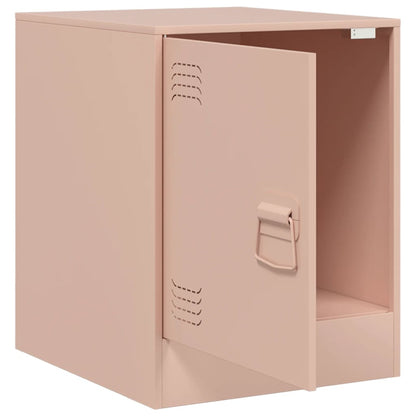 vidaXL Nachttische 2 Stk. Rosa 34,5x39x44 cm Stahl