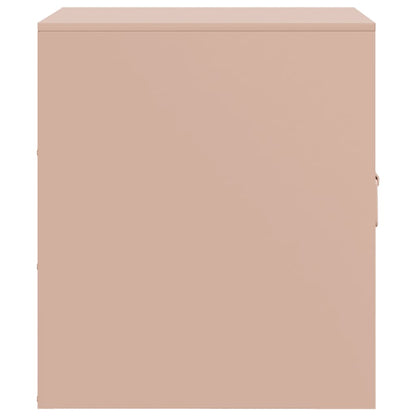 vidaXL Nachttische 2 Stk. Rosa 34,5x39x44 cm Stahl