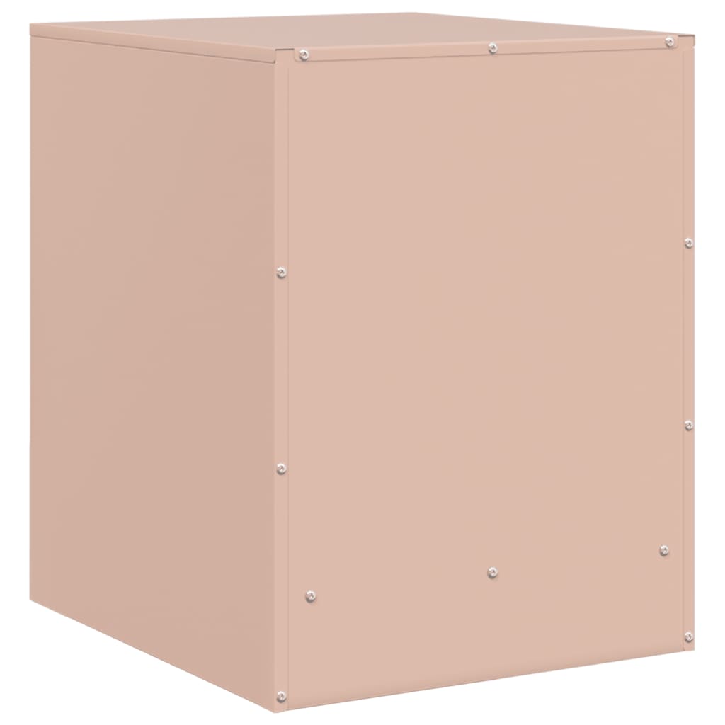 vidaXL Nachttische 2 Stk. Rosa 34,5x39x44 cm Stahl