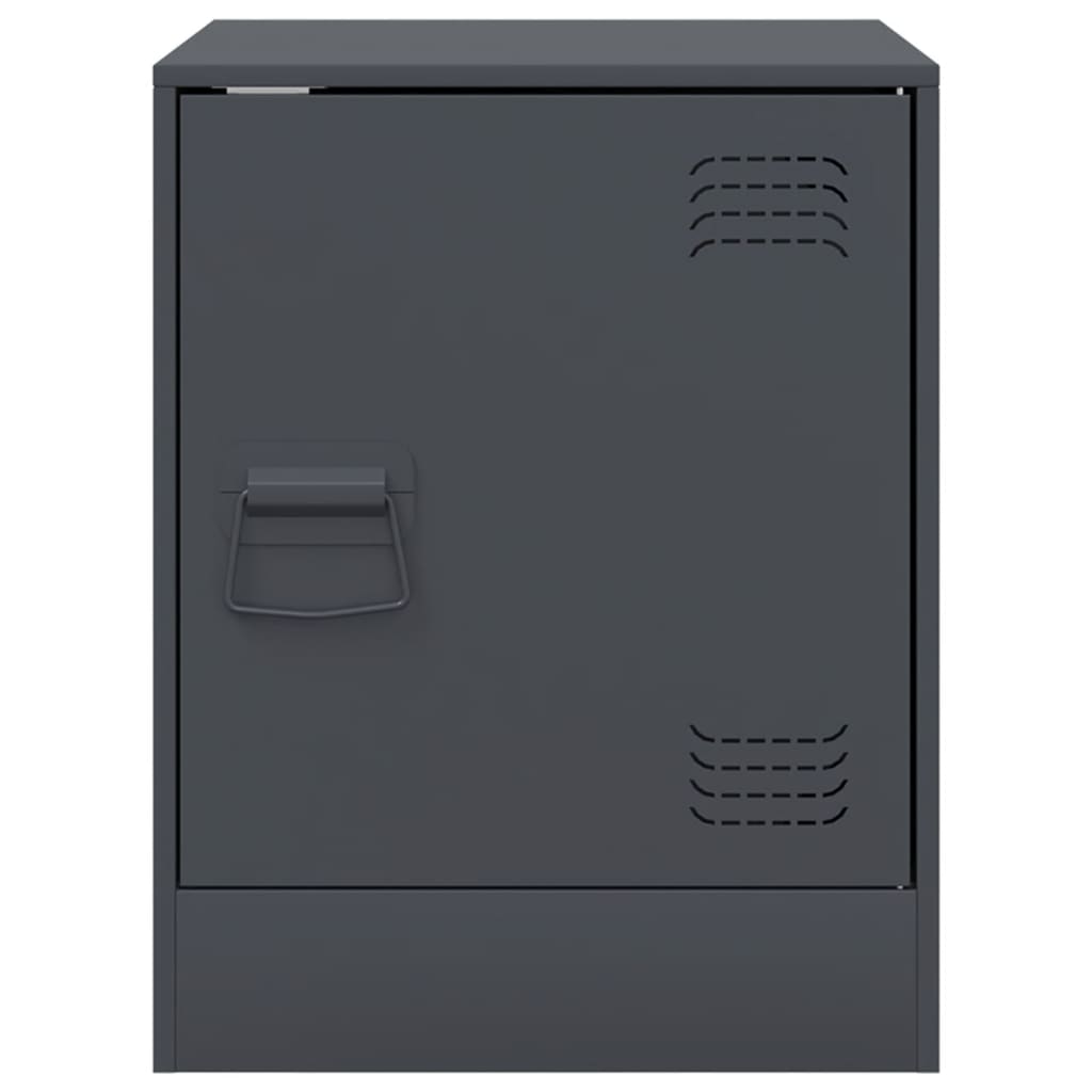 vidaXL Tables de chevet 2 pcs Anthracite 34,5x39x44 cm Acier