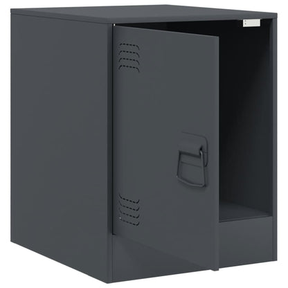 vidaXL Tables de chevet 2 pcs Anthracite 34,5x39x44 cm Acier