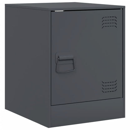 vidaXL Tables de chevet 2 pcs Anthracite 34,5x39x44 cm Acier