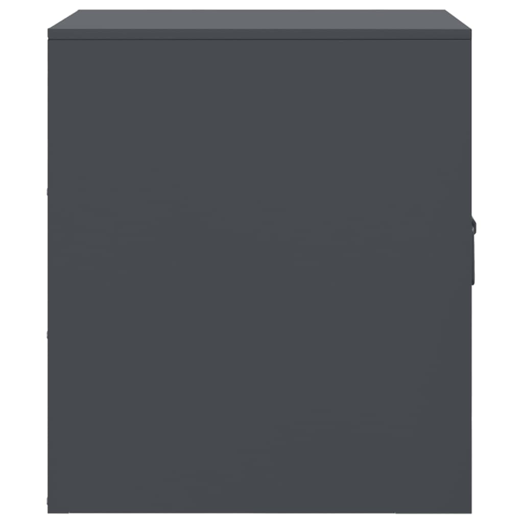 vidaXL Tables de chevet 2 pcs Anthracite 34,5x39x44 cm Acier