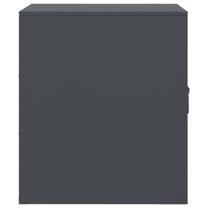 vidaXL Tables de chevet 2 pcs Anthracite 34,5x39x44 cm Acier