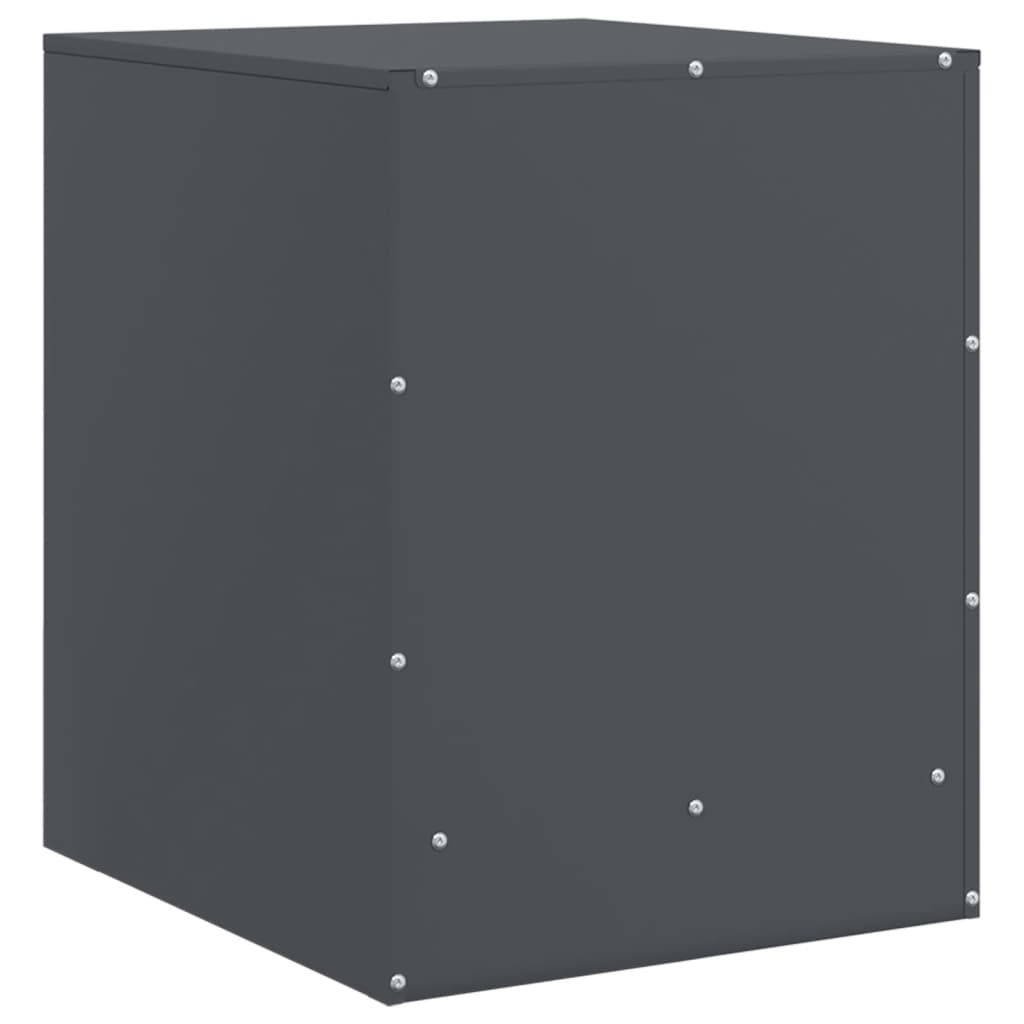 vidaXL Tables de chevet 2 pcs Anthracite 34,5x39x44 cm Acier