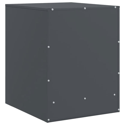 vidaXL Tables de chevet 2 pcs Anthracite 34,5x39x44 cm Acier