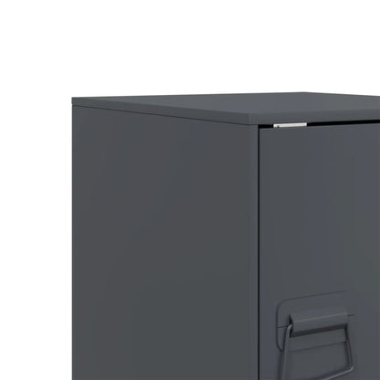 vidaXL Tables de chevet 2 pcs Anthracite 34,5x39x44 cm Acier