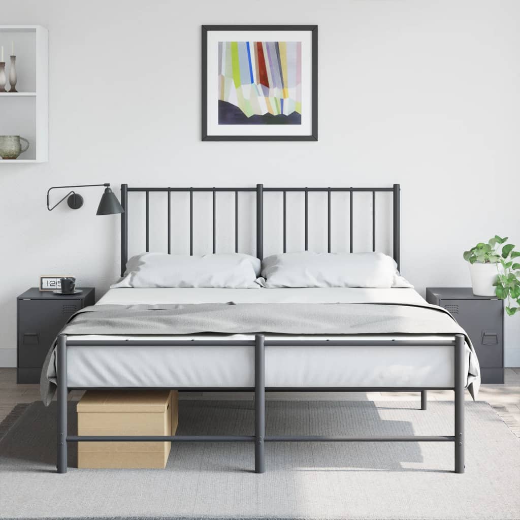 vidaXL Tables de chevet 2 pcs Anthracite 34,5x39x44 cm Acier