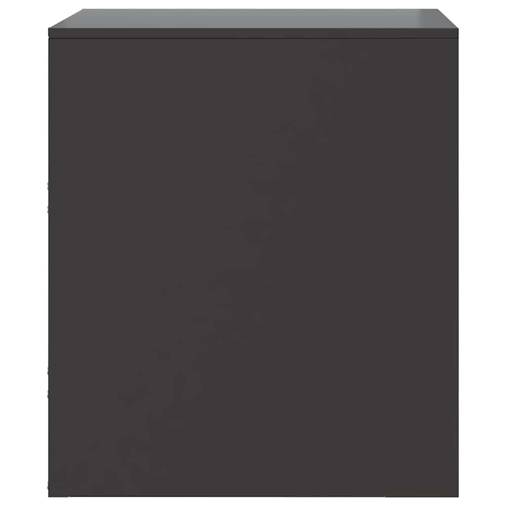 vidaXL Nachttische 2 Stk. Schwarz 34,5x39x44 cm Stahl