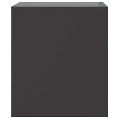 vidaXL Nachttische 2 Stk. Schwarz 34,5x39x44 cm Stahl