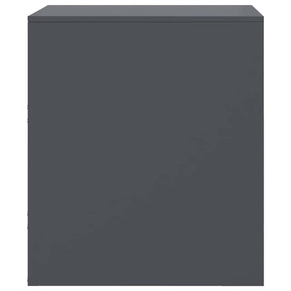 Nachttische 2 Stk. Anthrazit 34,5x39x44 cm Stahl