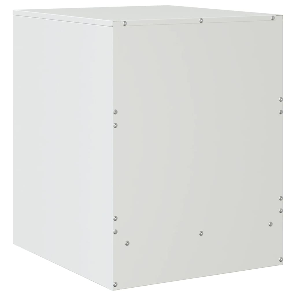 vidaXL Nachttische 2 Stk. Weiß 34,5x39x44 cm Stahl