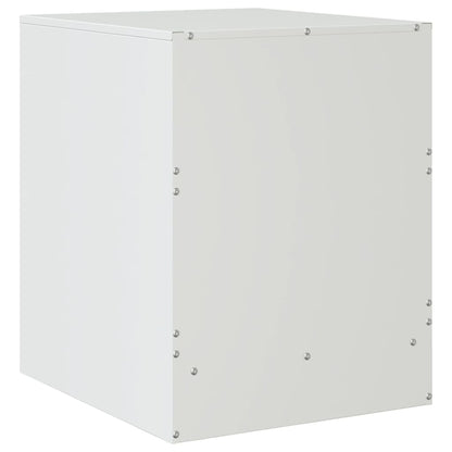 vidaXL Nachttische 2 Stk. Weiß 34,5x39x44 cm Stahl