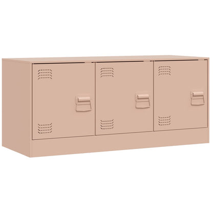 vidaXL Meuble TV Rose 99x39x44 cm Acier