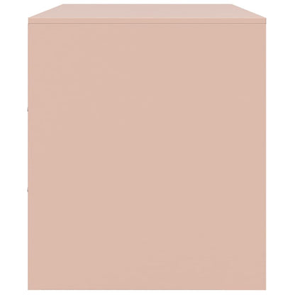 vidaXL Meuble TV Rose 99x39x44 cm Acier