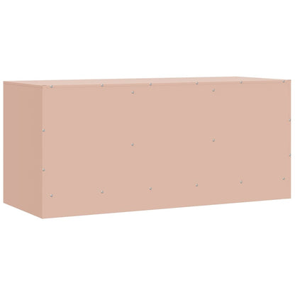 vidaXL Meuble TV Rose 99x39x44 cm Acier