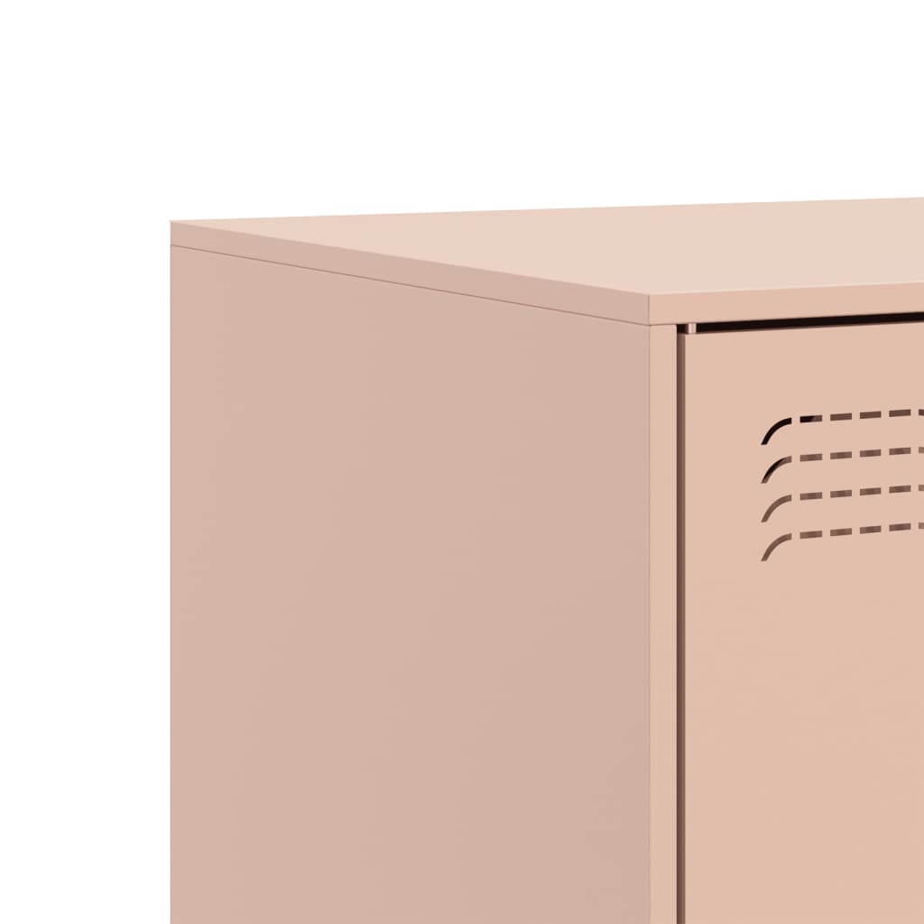 vidaXL Meuble TV Rose 99x39x44 cm Acier