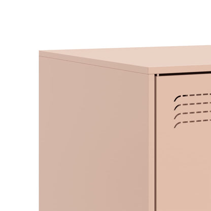 vidaXL Meuble TV Rose 99x39x44 cm Acier