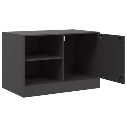 vidaXL Meuble TV Noir 67x39x44 cm Acier