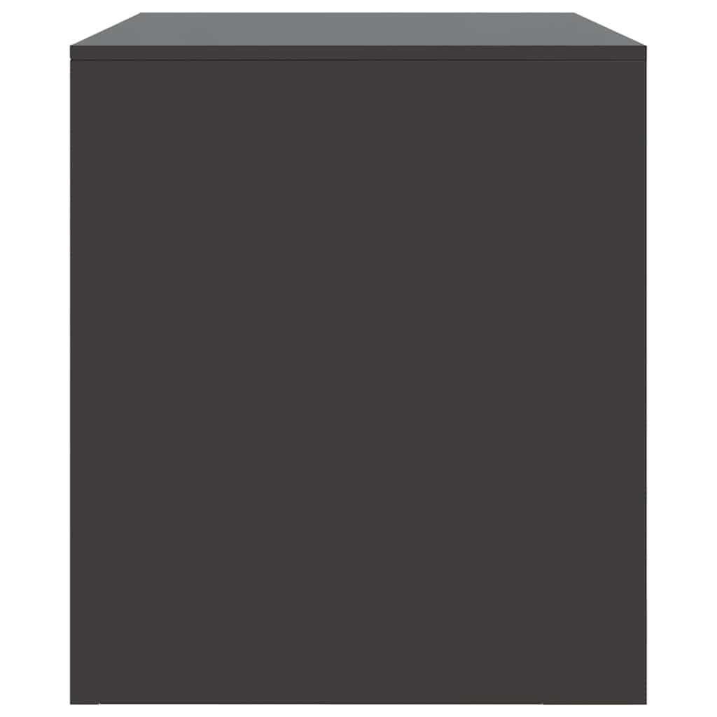 vidaXL Meuble TV Noir 67x39x44 cm Acier