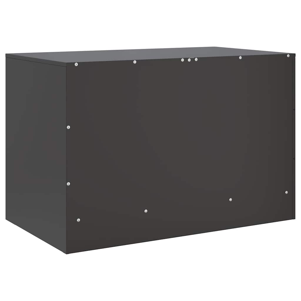 vidaXL Meuble TV Noir 67x39x44 cm Acier
