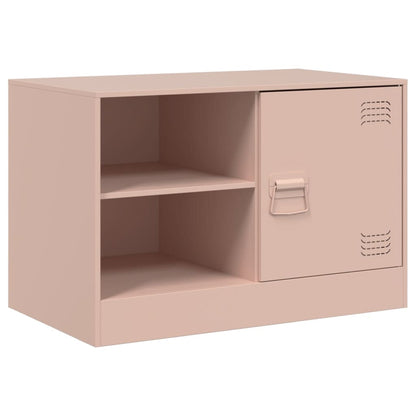 vidaXL Meuble TV rose 67x39x44 cm Acier