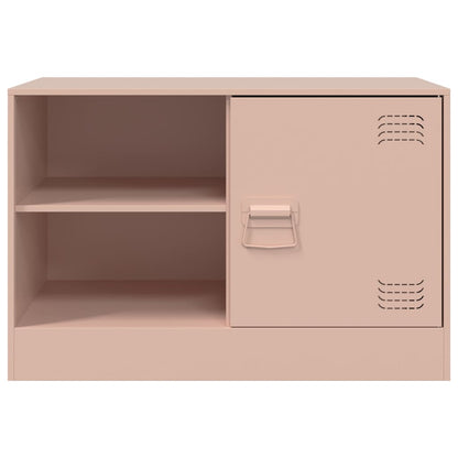 vidaXL Meuble TV rose 67x39x44 cm Acier