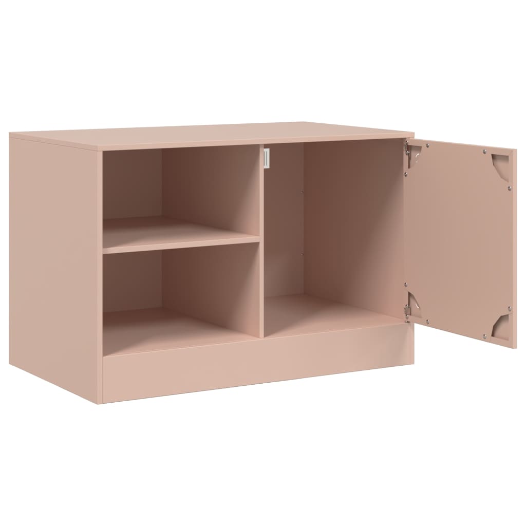 vidaXL Meuble TV rose 67x39x44 cm Acier