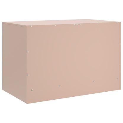vidaXL Meuble TV rose 67x39x44 cm Acier