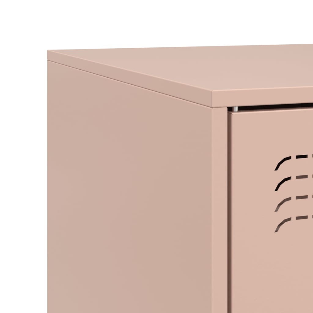 vidaXL Meuble TV rose 67x39x44 cm Acier