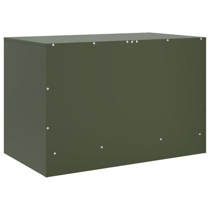vidaXL TV-Schrank Olivgrün 67x39x44 cm Stahl