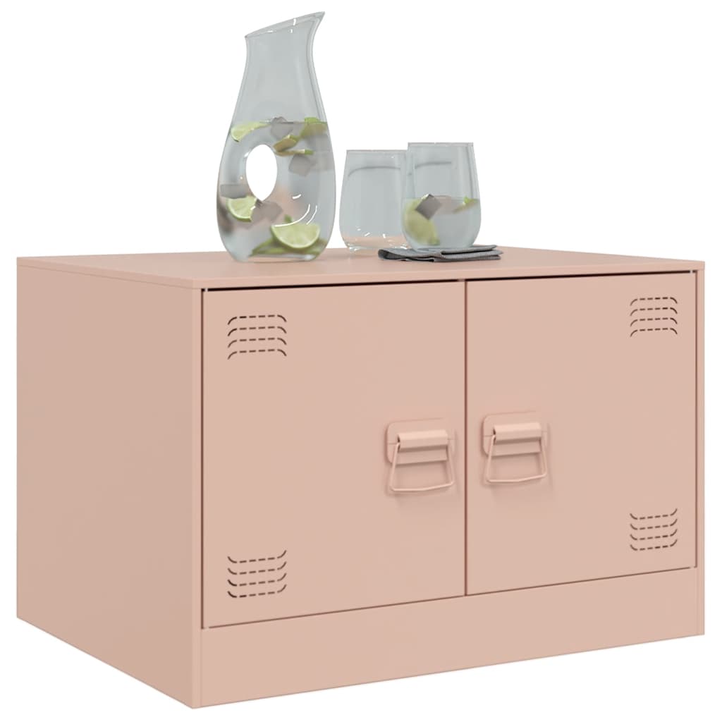 vidaXL Couchtisch Rosa 67x50x44 cm Stahl