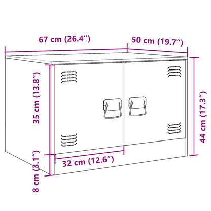 vidaXL Couchtisch Anthrazit 67x50x44 cm Stahl