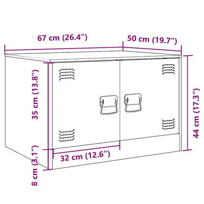 vidaXL Couchtisch Senfgelb 67x50x44 cm Stahl