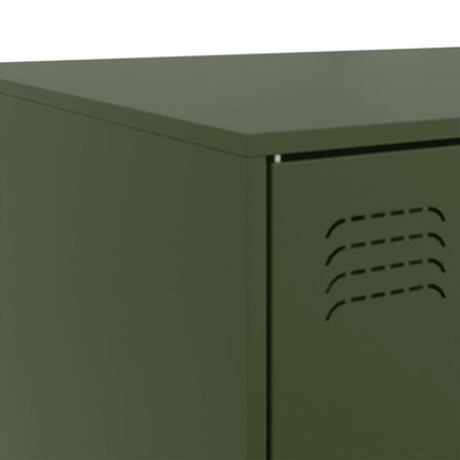 Couchtisch Olivgrün 67x50x44 cm Stahl
