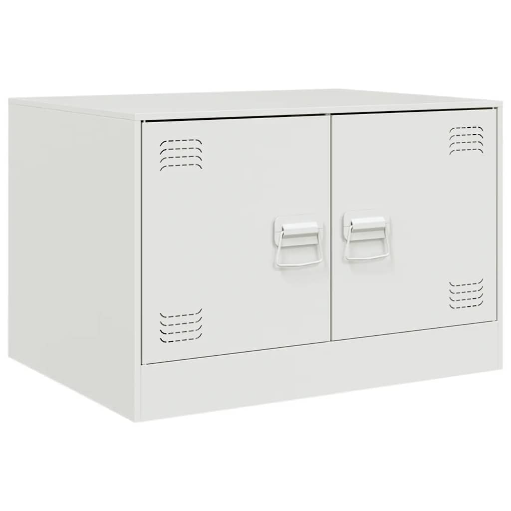 vidaXL Couchtisch Weiß 67x50x44 cm Stahl