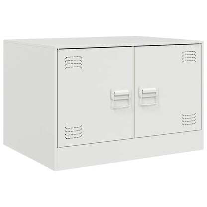 vidaXL Couchtisch Weiß 67x50x44 cm Stahl