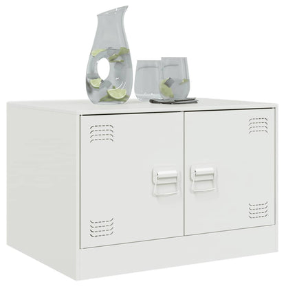 vidaXL Couchtisch Weiß 67x50x44 cm Stahl