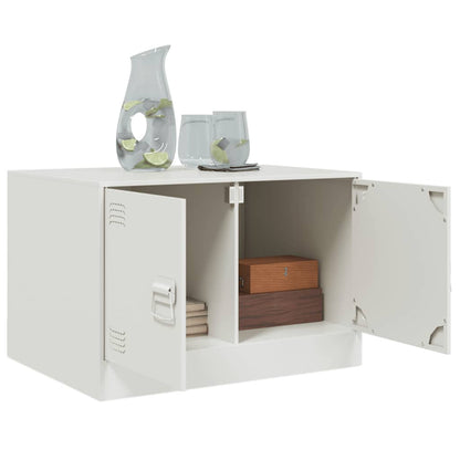 vidaXL Couchtisch Weiß 67x50x44 cm Stahl