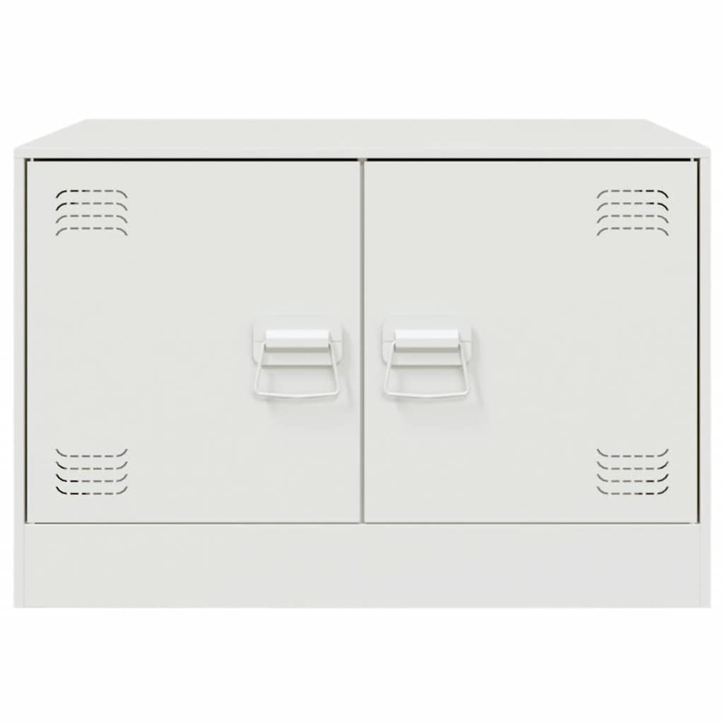 vidaXL Couchtisch Weiß 67x50x44 cm Stahl
