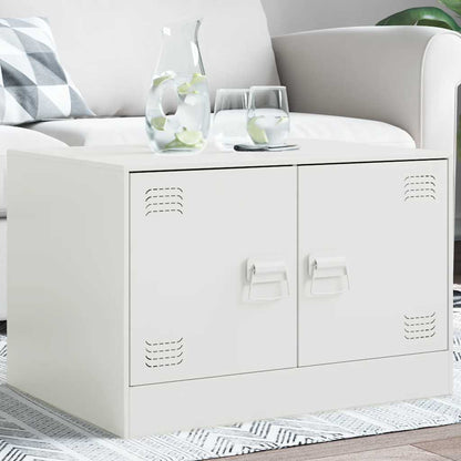 vidaXL Couchtisch Weiß 67x50x44 cm Stahl