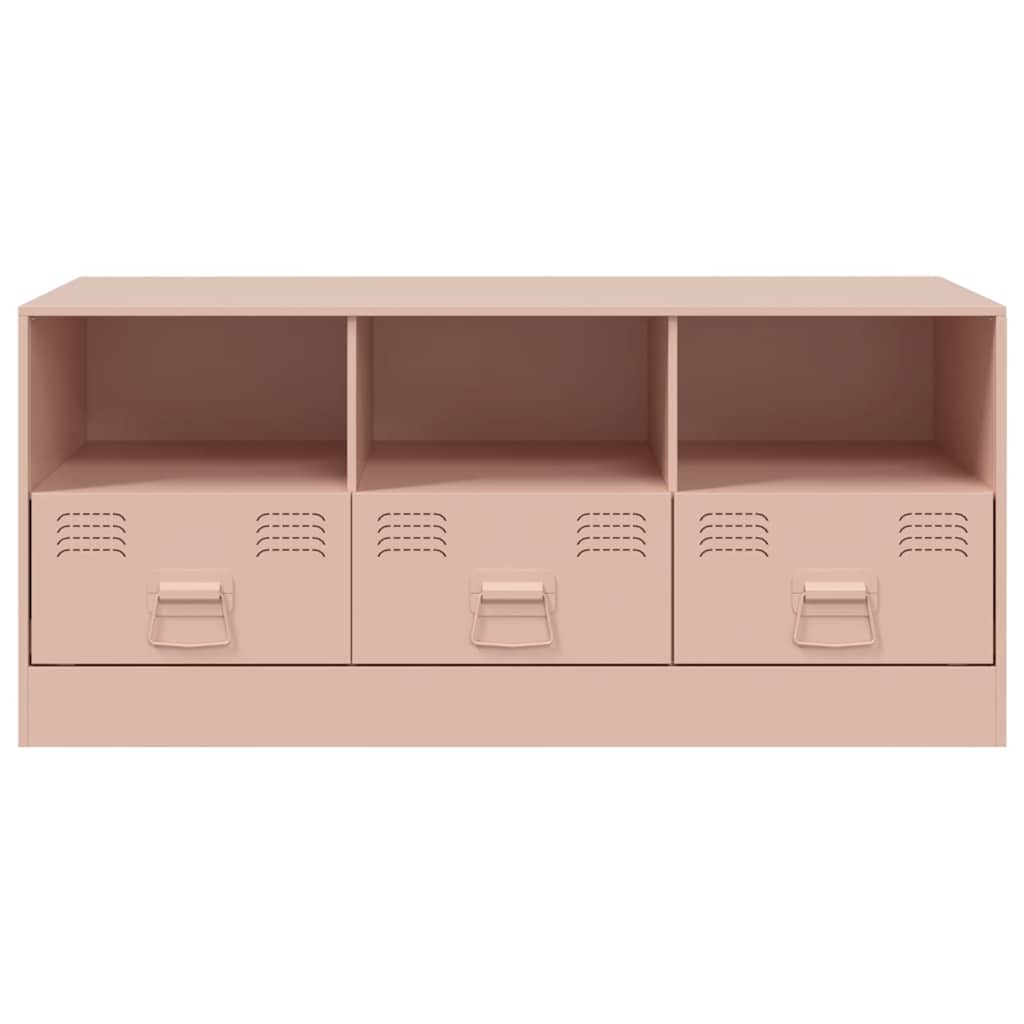 vidaXL TV-Schrank Rosa 99x39x44 cm Stahl