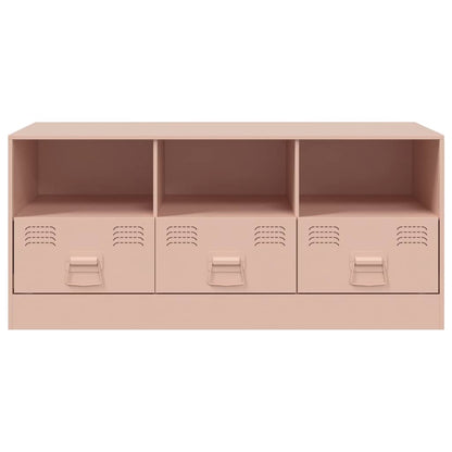 vidaXL TV-Schrank Rosa 99x39x44 cm Stahl