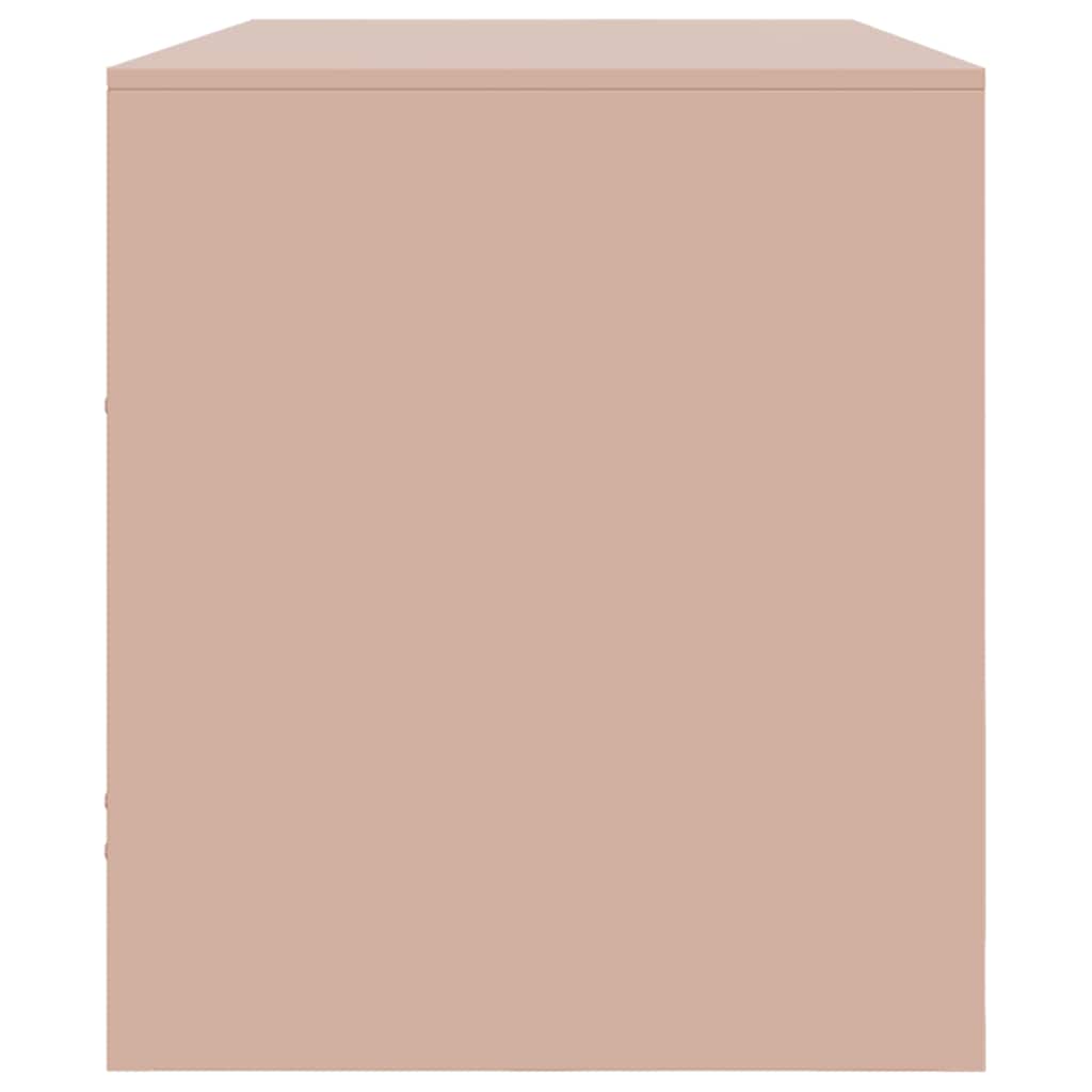 vidaXL TV-Schrank Rosa 99x39x44 cm Stahl