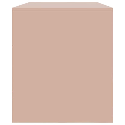 vidaXL TV-Schrank Rosa 99x39x44 cm Stahl