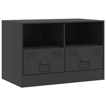 vidaXL Meuble TV Noir 67x39x44 cm Acier