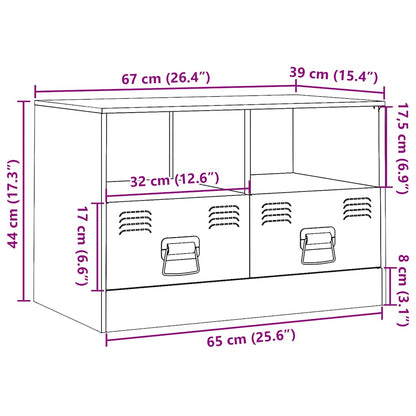 vidaXL Meuble TV Noir 67x39x44 cm Acier
