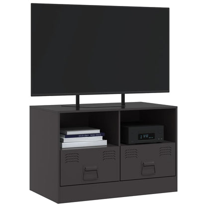 vidaXL Meuble TV Noir 67x39x44 cm Acier